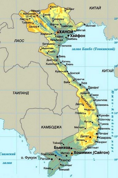 Географическое положение Вьетнама